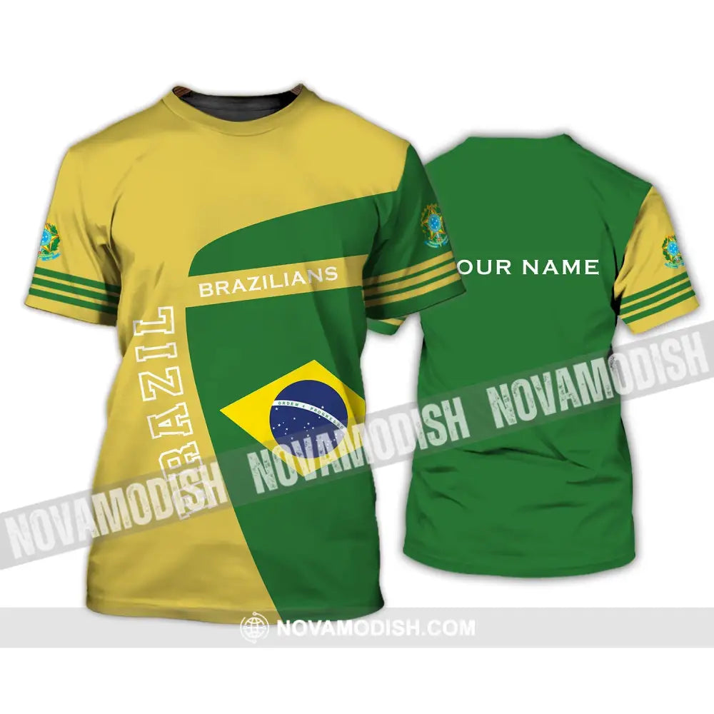 Unisex Shirt - Custom Name Shirt - Brazil World Cup Sport Shirt T-Shirt / S T-shirt