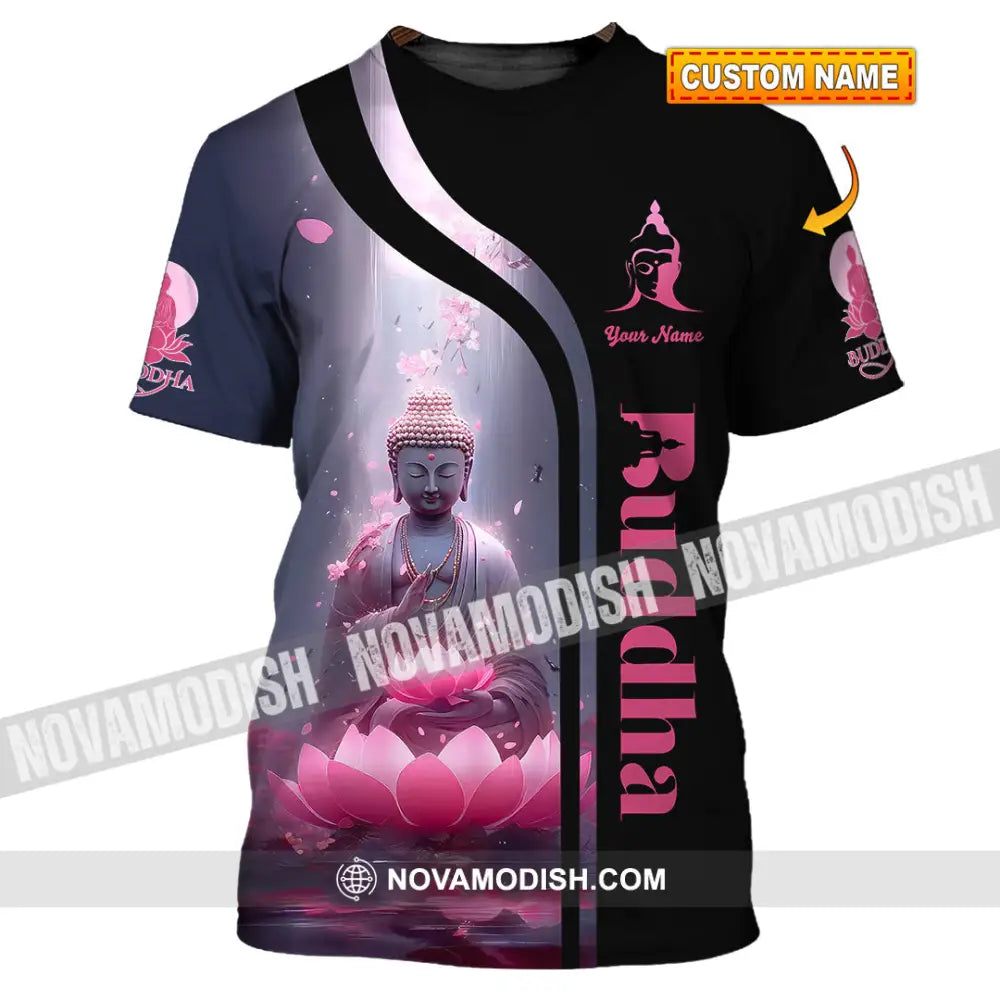 Unisex Shirt Custom Name Buddha Polo Long Sleeve Buddhist T-Shirt T-Shirt