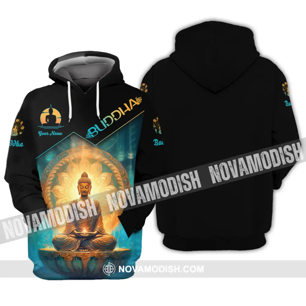 Unisex Shirt Custom Name Buddha Polo Long Sleeve Buddhist T-Shirt Hoodie / S T-Shirt