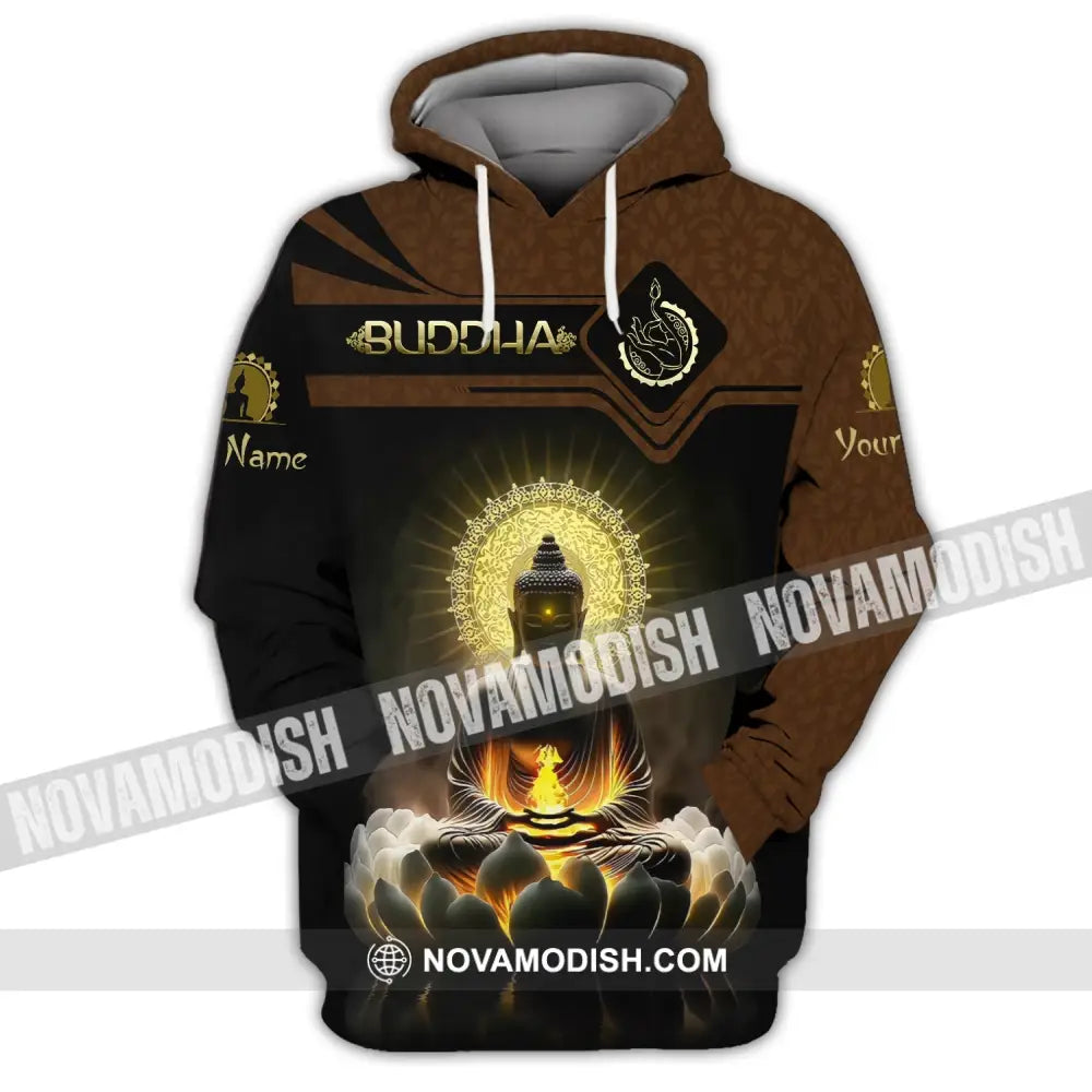 Unisex Shirt Custom Name Buddha Polo Long Sleeve T-Shirt Hoodie / S T-Shirt