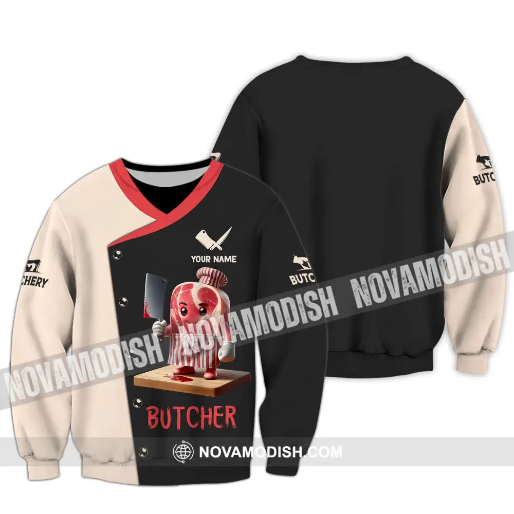 Unisex Shirt Custom Name Butcher Gift Long Sleeve / S T-Shirt