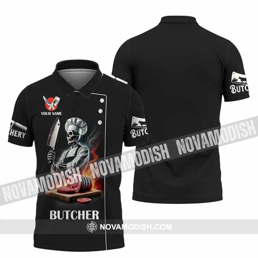 Unisex Shirt Custom Name Butcher Gift Polo / S T-Shirt