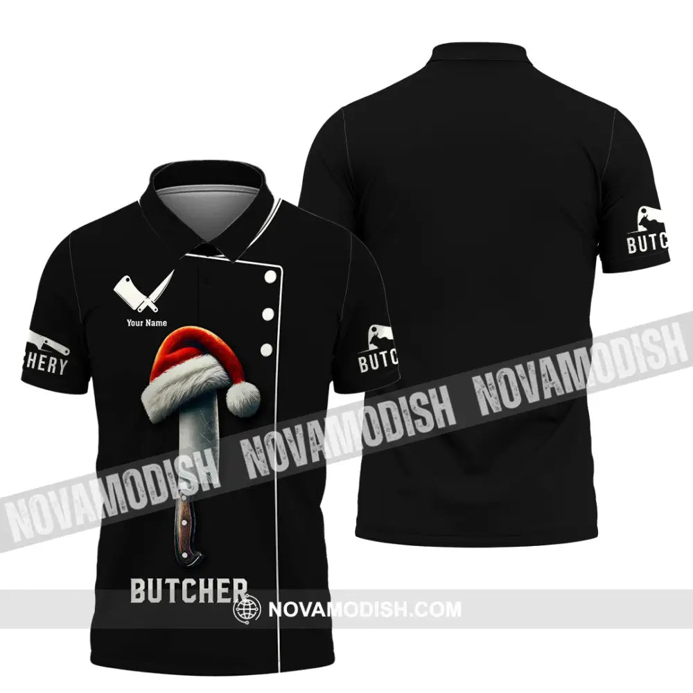 Unisex Shirt Custom Name Butcher T-Shirt Hoodie Long Sleeve Gift Polo / S T-Shirt