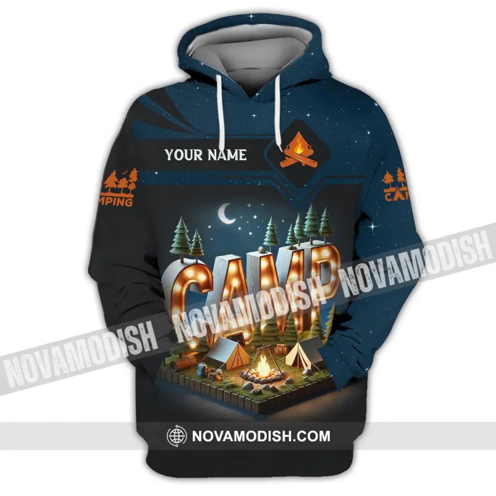 Unisex Shirt Custom Name Camping Gift For Lover Hoodie / S T-Shirt