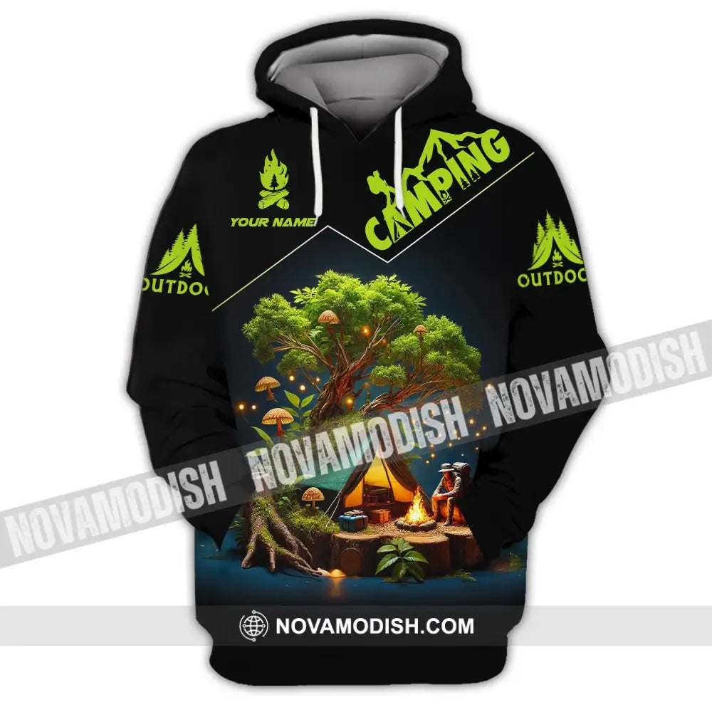 Unisex Shirt Custom Name Camping Gift For Lover Hoodie / S T-Shirt