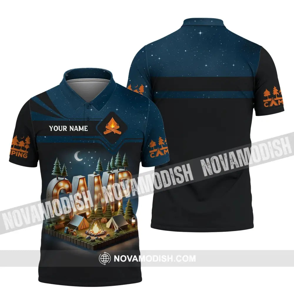 Unisex Shirt Custom Name Camping Gift For Lover Polo / S T-Shirt
