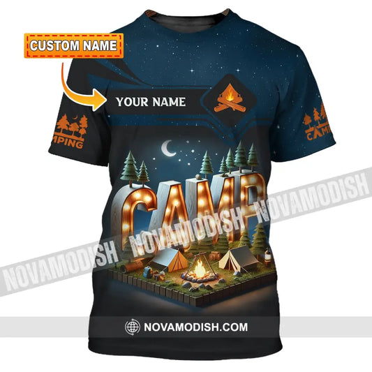 Unisex Shirt Custom Name Camping Gift For Lover T-Shirt