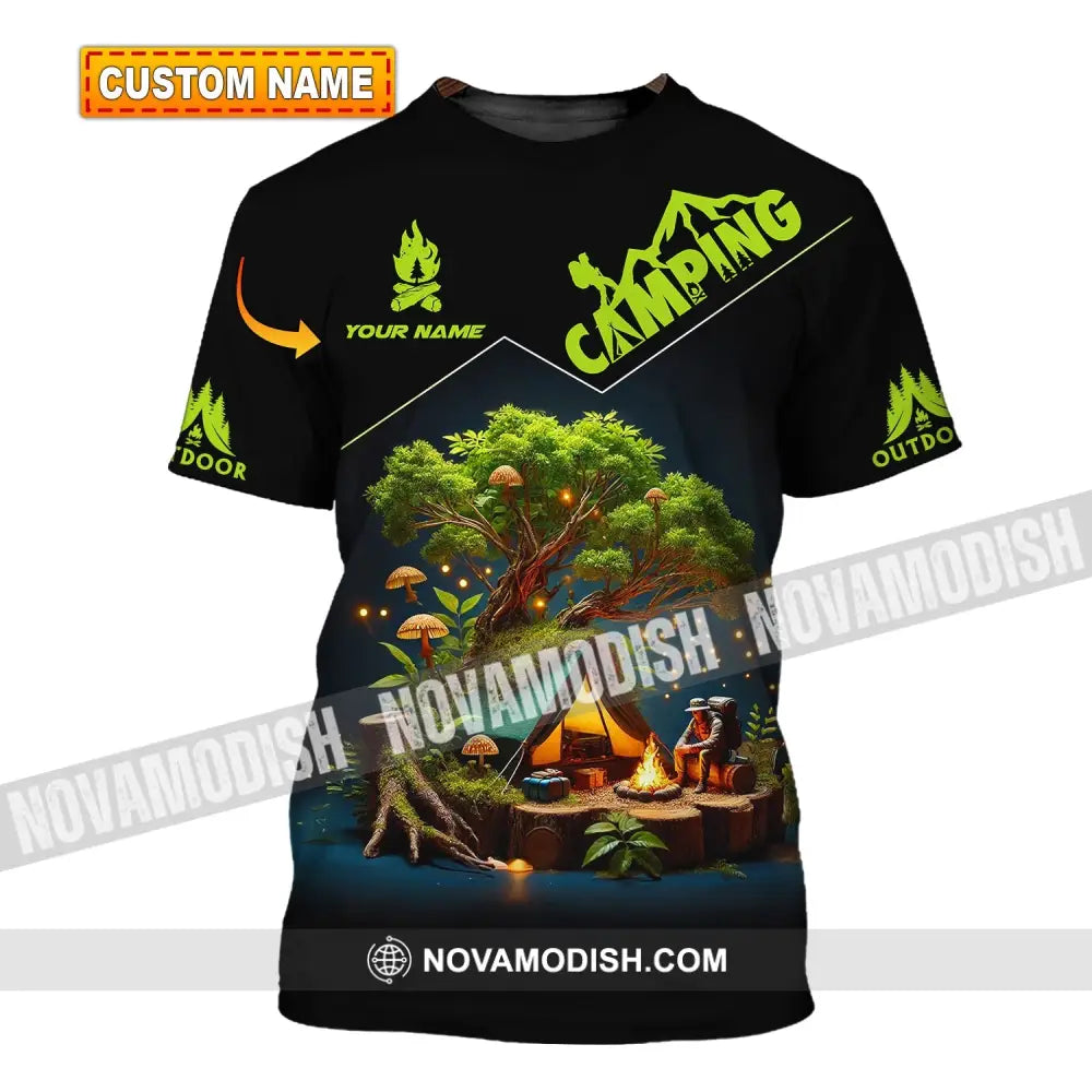 Unisex Shirt Custom Name Camping Gift For Lover T-Shirt