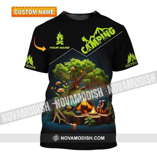 Unisex Shirt Custom Name Camping Gift For Lover T-Shirt