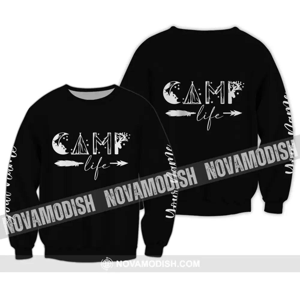Unisex Shirt - Custom Name Shirt - Camping Shirt Camping Life Gift For Camping Lover Long Sleeve / S T-shirt
