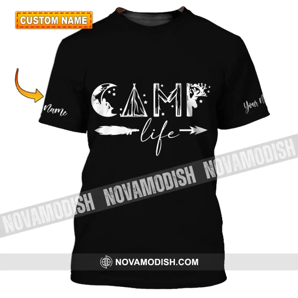 Unisex Shirt - Custom Name Shirt - Camping Shirt Camping Life Gift For Camping Lover T-shirt