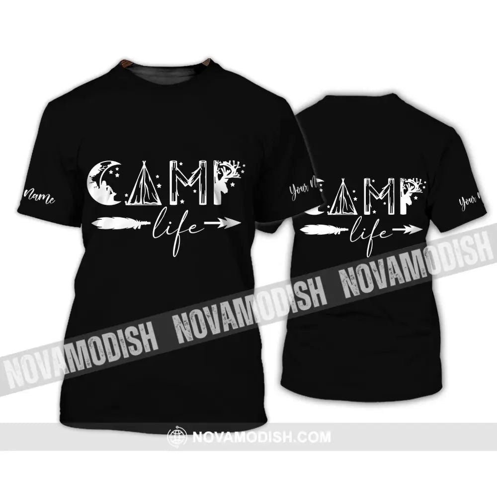 Unisex Shirt - Custom Name Shirt - Camping Shirt Camping Life Gift For Camping Lover T-Shirt / S T-shirt