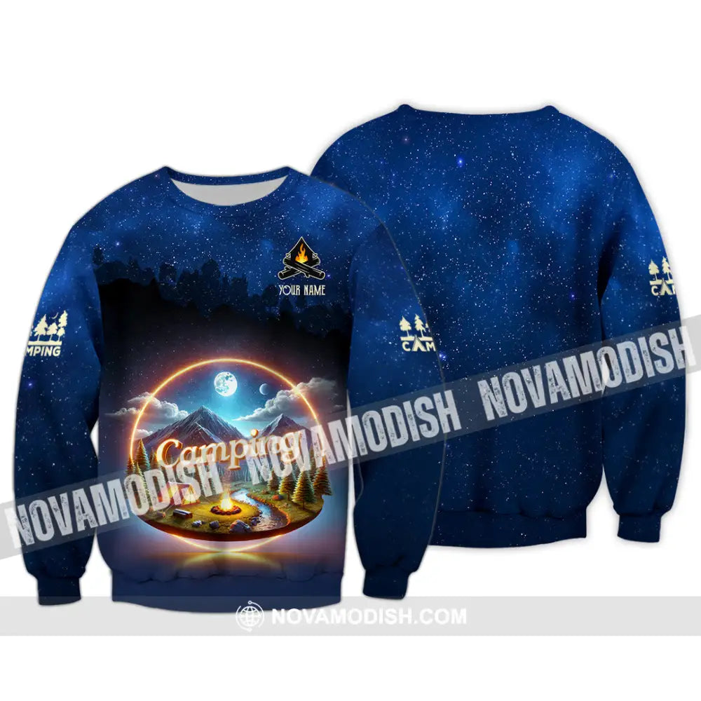 Unisex Shirt Custom Name Camping Team Uniform Long Sleeve / S T-Shirt