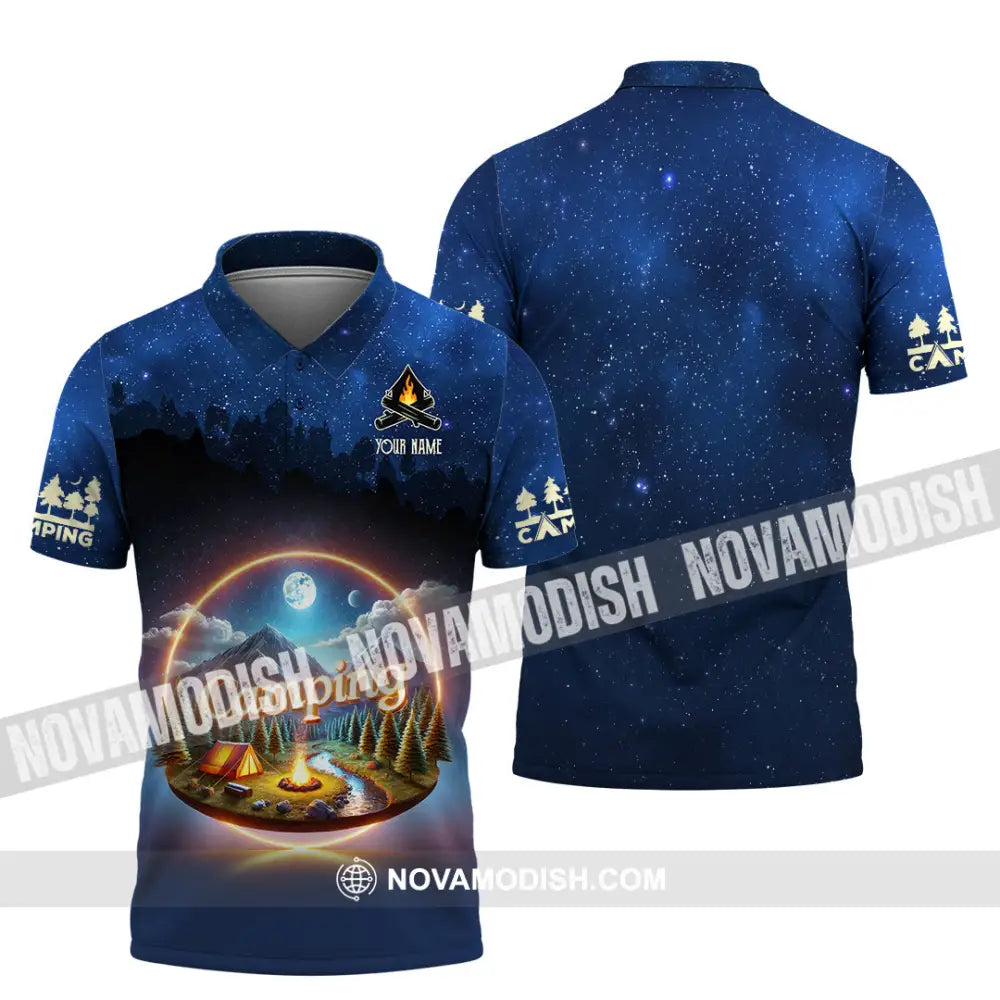 Unisex Shirt Custom Name Camping Team Uniform Polo / S T-Shirt