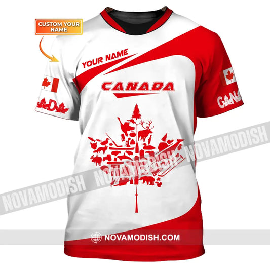 Unisex Shirt Custom Name Canada Canadian Pride Gift T-Shirt