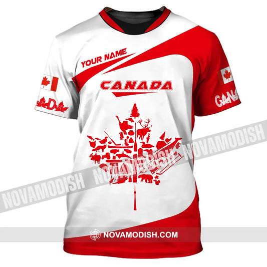 Unisex Shirt Custom Name Canada Canadian Pride Gift T-Shirt / S
