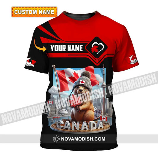 Unisex Shirt - Custom Name Canada Icons T-Shirt