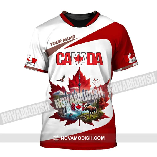 Unisex Shirt Custom Name Canada Love T-Shirt / S T-Shirt