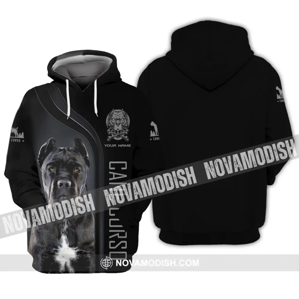 Unisex Shirt Custom Name Cane Corso Dog Polo Long Sleeve Gift For Lover Hoodie / S T-Shirt