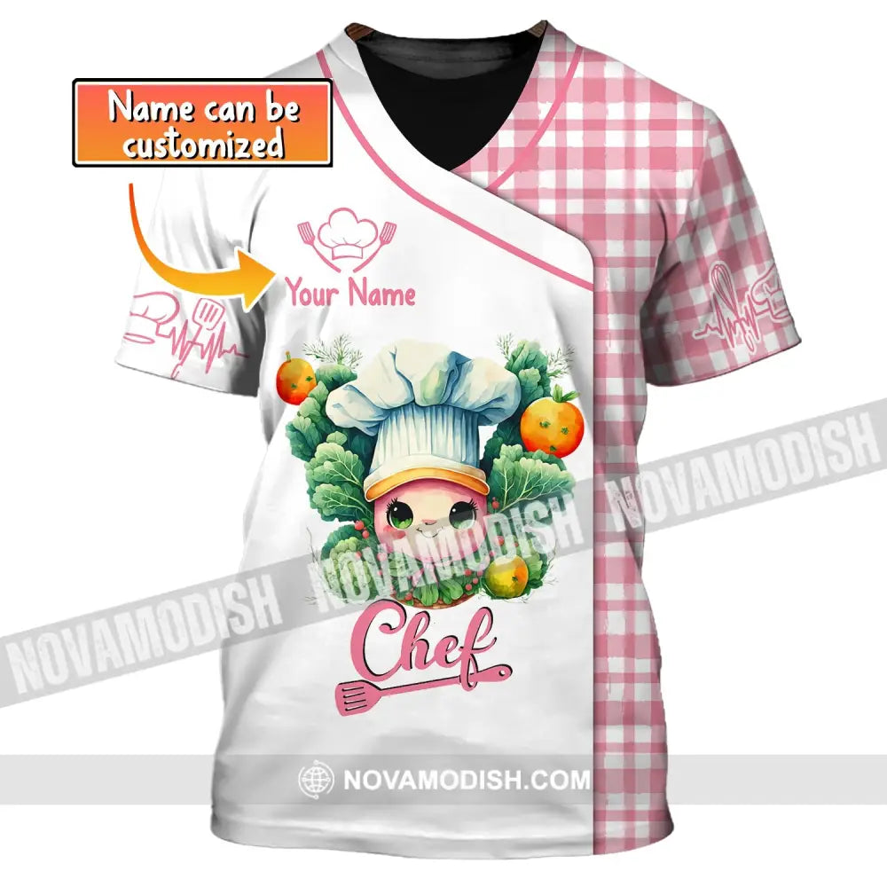 Unisex Shirt Custom Name Chef Apparel Polo Long Sleeve Cute T-Shirt