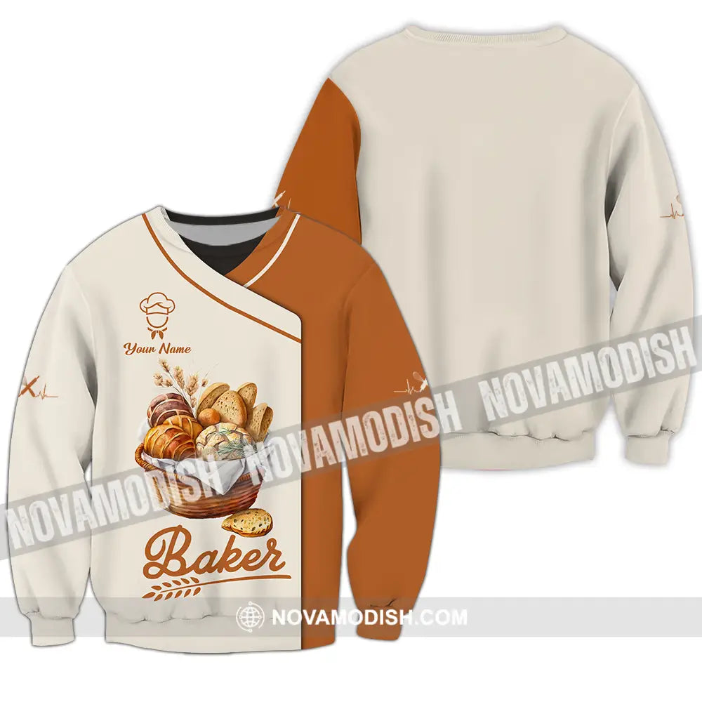 Unisex Shirt - Custom Name Chef Shirt Bakers Shirt Long Sleeve / S T-shirt