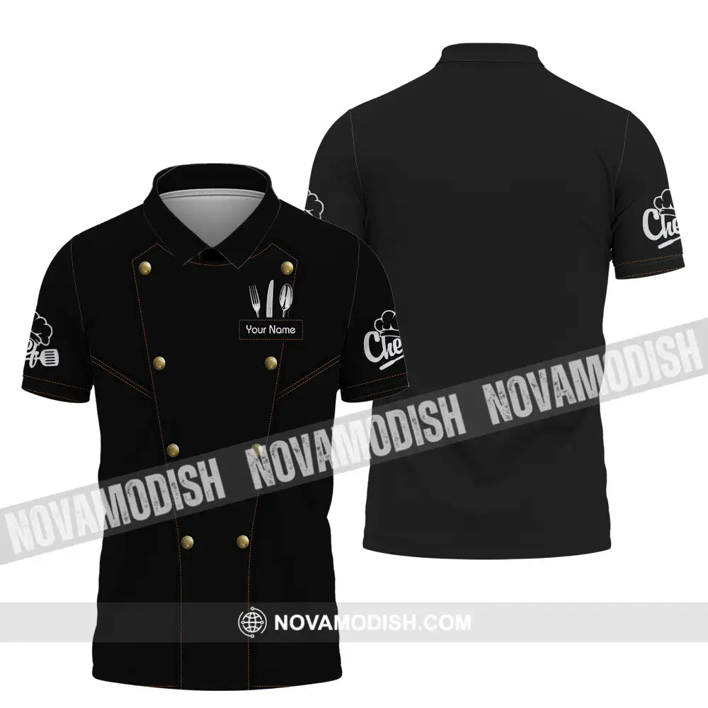 Unisex Shirt - Custom Name Chef Shirt Basic Polo Shirt / S T-shirt