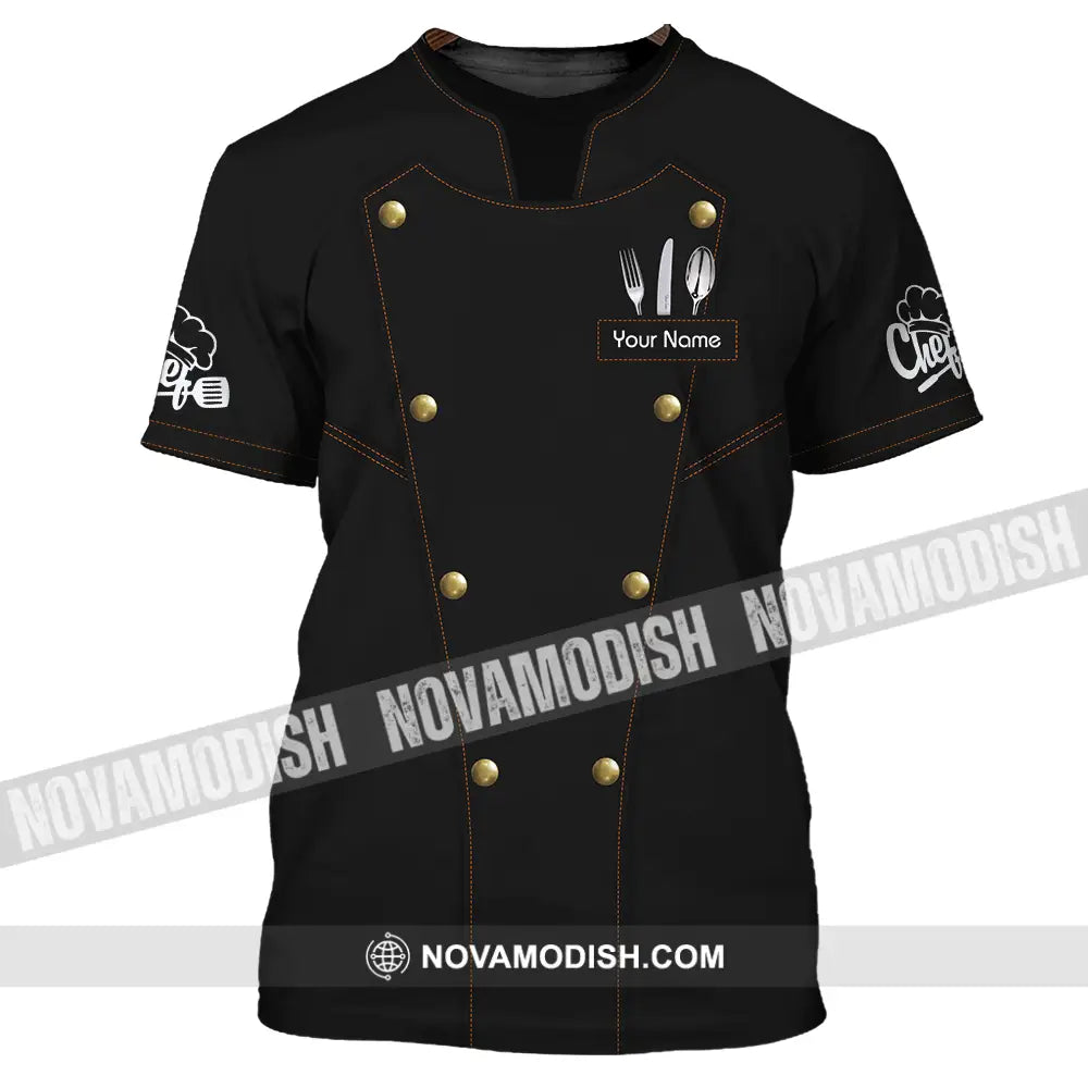 Unisex Shirt - Custom Name Chef Shirt Basic T-Shirt / S T-shirt