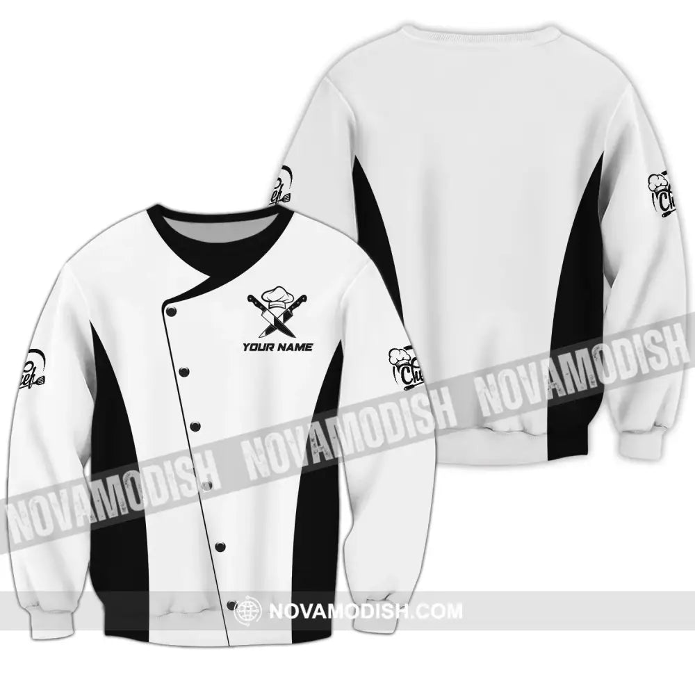 Unisex Shirt - Custom Name Chef Shirt Classic Chef Shirt Long Sleeve / S T-shirt
