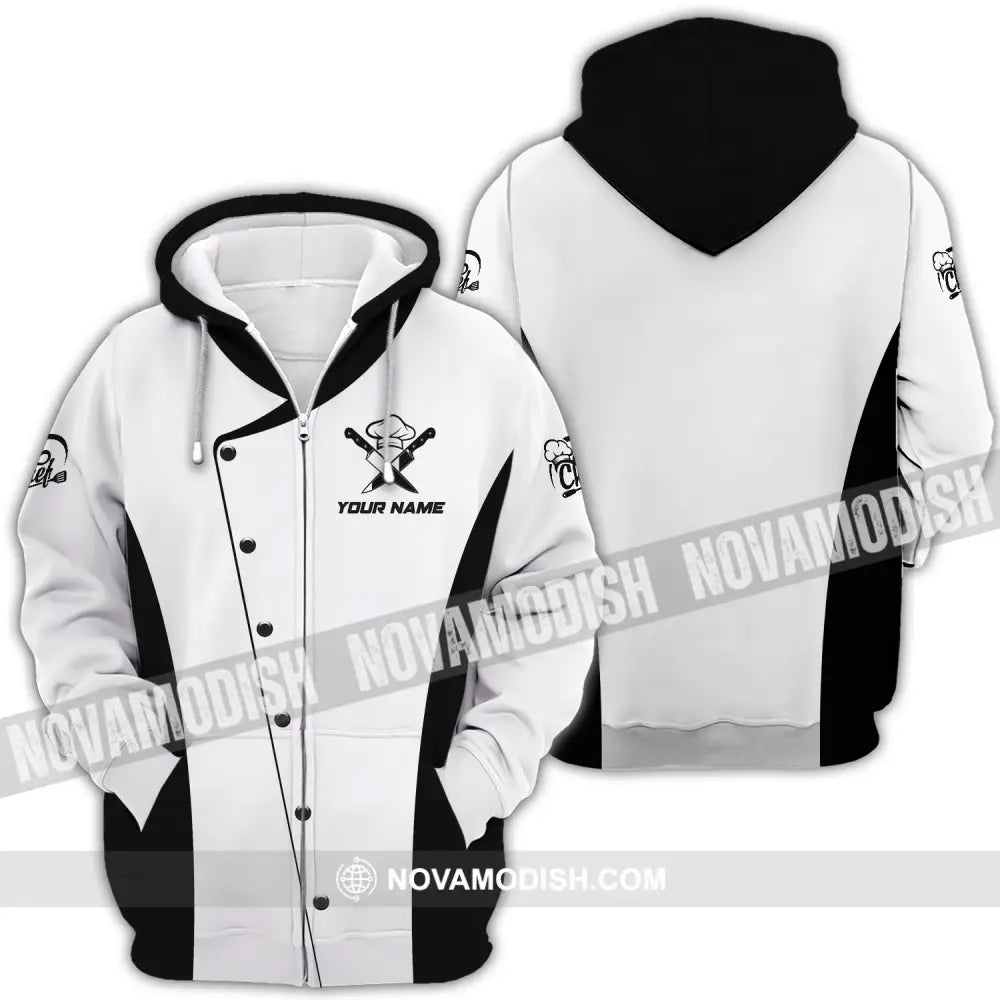 Unisex Shirt - Custom Name Chef Shirt Classic Chef Shirt Zipper Hoodie / S T-shirt