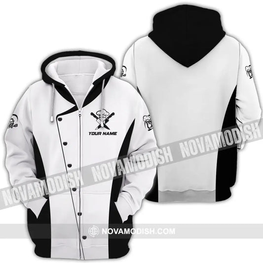Unisex Shirt - Custom Name Chef Shirt Classic Chef Shirt Zipper Hoodie / S T-shirt