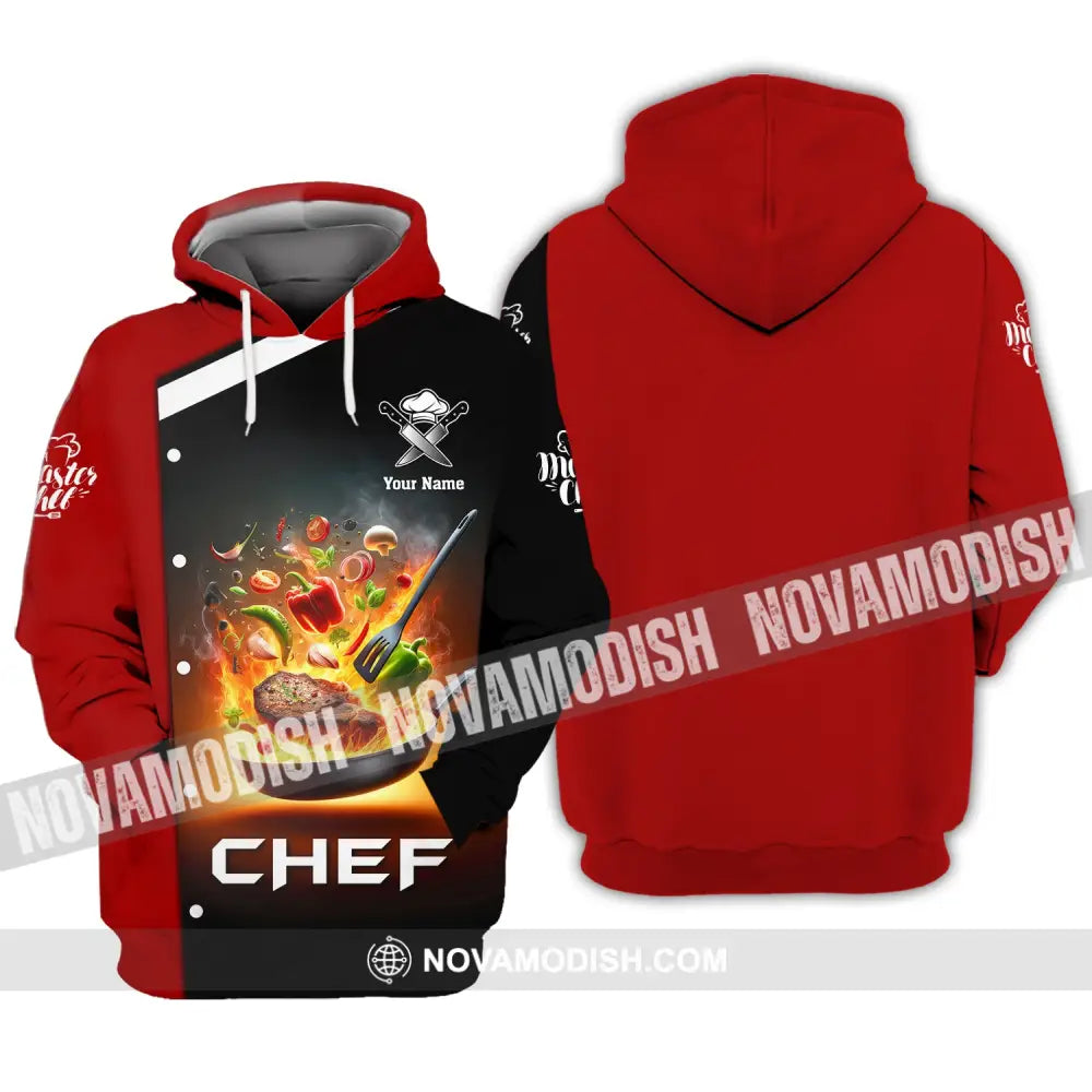 Unisex Shirt Custom Name Chef Cooking Polo Gift For Lovers Hoodie / S T-Shirt