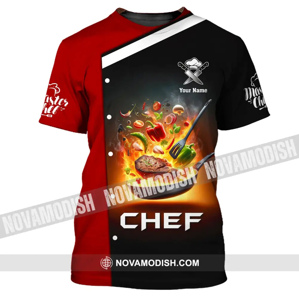 Unisex Shirt Custom Name Chef Cooking Polo Gift For Lovers T-Shirt / S