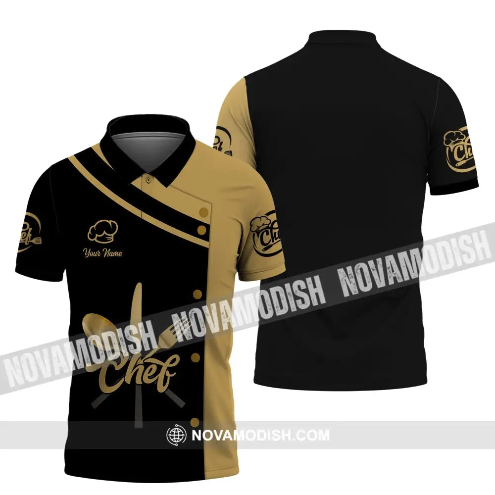 Unisex Shirt - Custom Name Shirt - Chef Daily Value Polo Shirt / S T-shirt