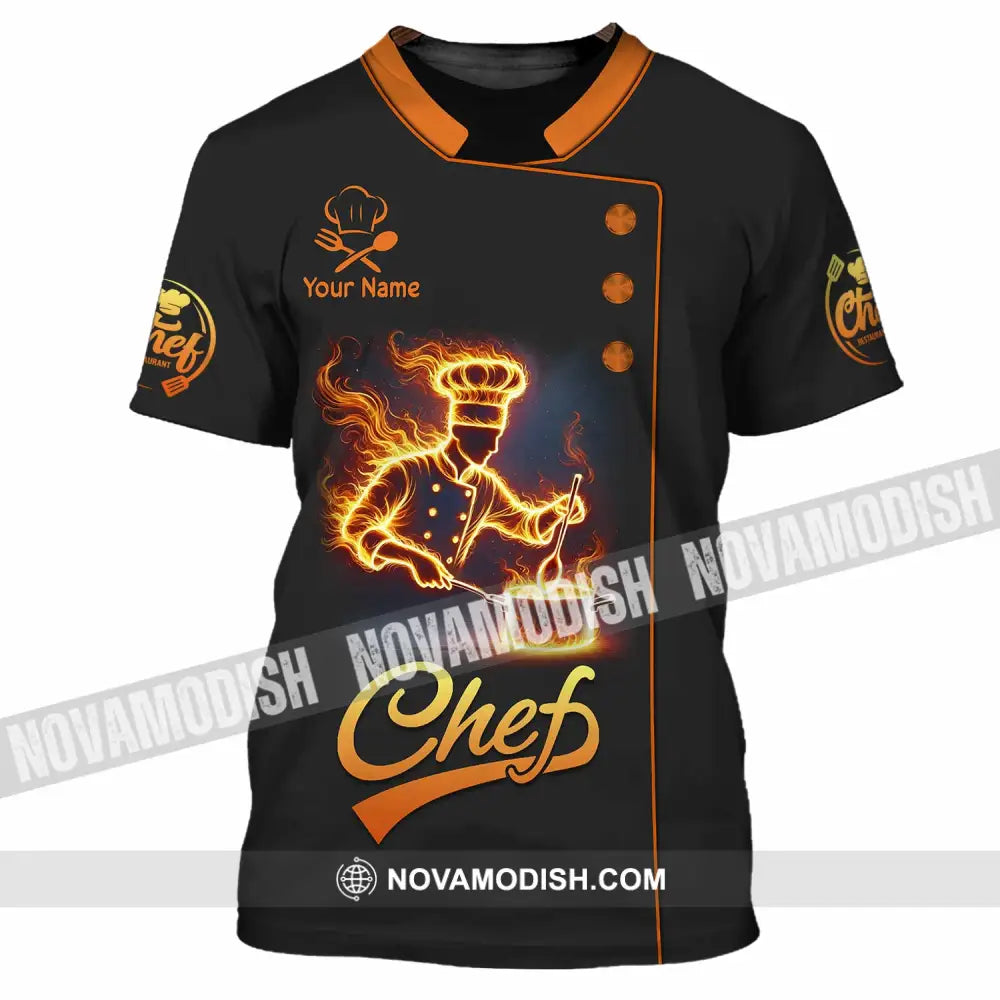 Unisex Shirt Custom Name Chef Gift For Chefs T-Shirt / S T-Shirt