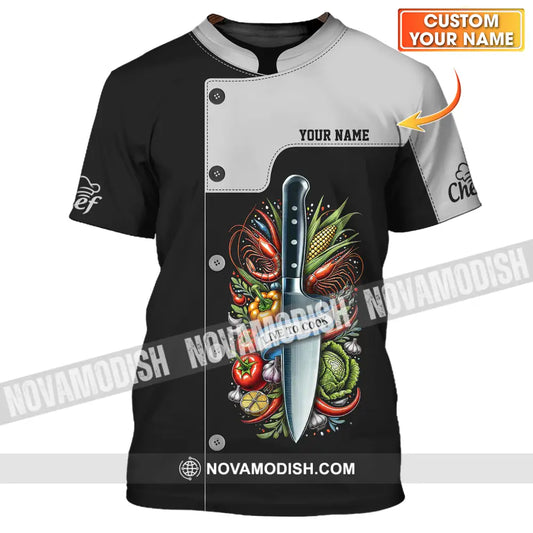 Unisex Shirt - Custom Name Chef Shirt Live To Cook T-shirt