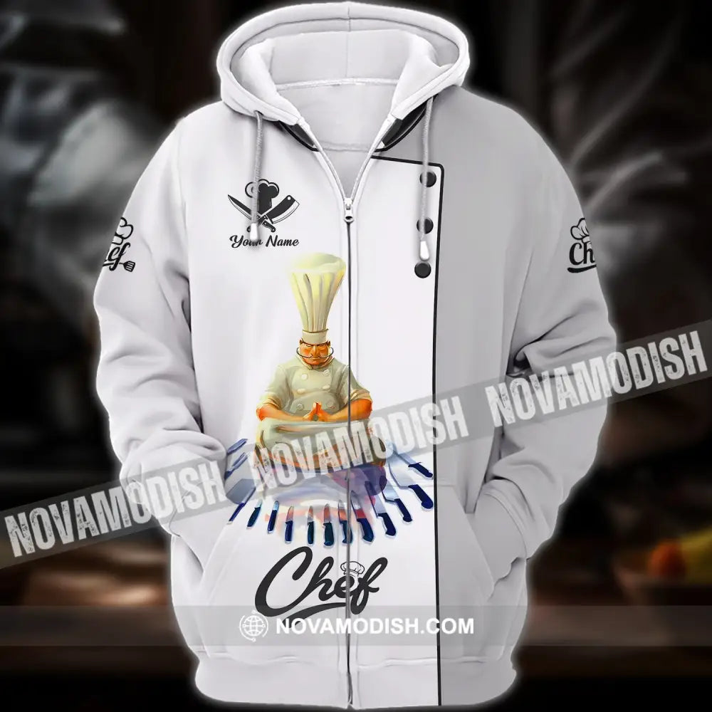 Unisex Shirt - Custom Name Shirt - Chef Meditate Zipper Hoodie / S T-shirt