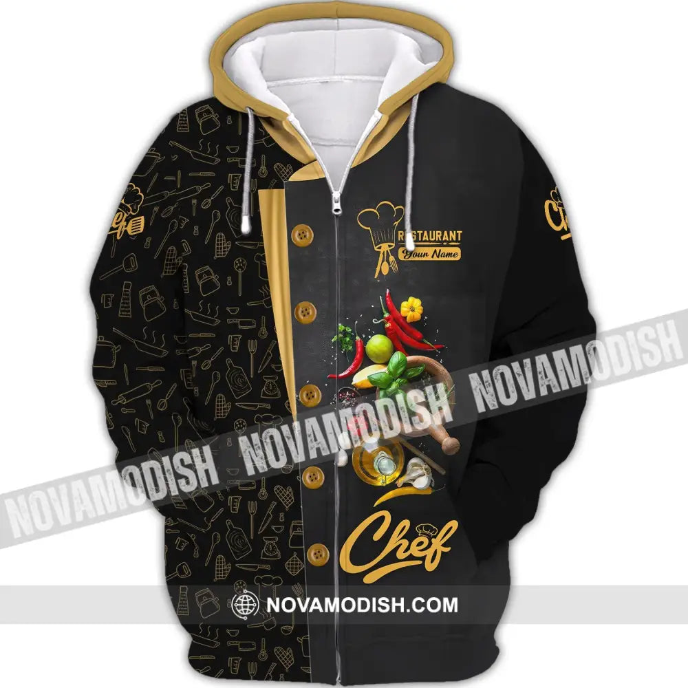 Unisex Shirt - Custom Name Shirt - Chef Nutrition Facts These Facts Are Correct Zipper Hoodie / S T-shirt