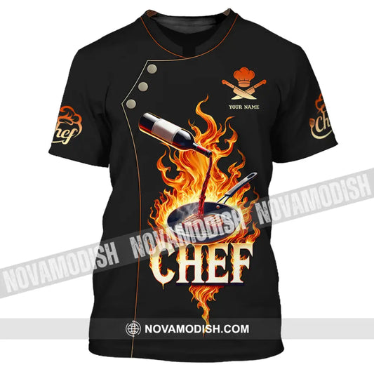 Unisex Shirt Custom Name Chef Polo Long Sleeve T-Shirt / S T-Shirt