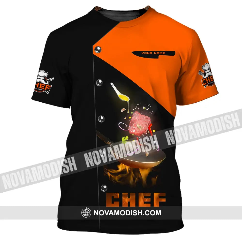 Unisex Shirt Custom Name Chef Pride Polo Gift For Cooking Lovers T-Shirt / S