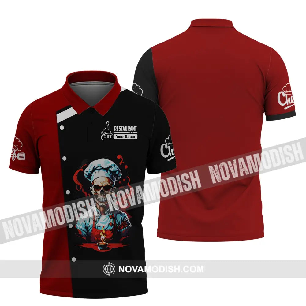 Unisex Shirt Custom Name Chef Restaurant Gift For Cooking Lovers Polo / S T-Shirt