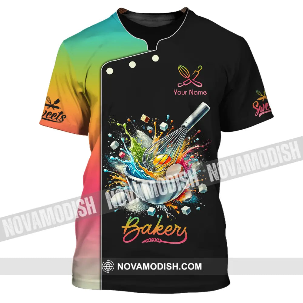 Unisex Shirt - Custom Name Chef Shirt Sweet Bakery T-Shirt / S T-shirt
