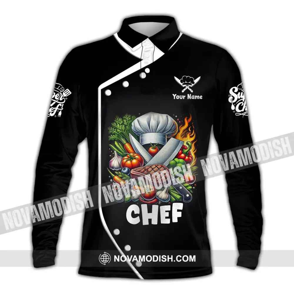 Unisex Shirt Custom Name Chef T-Shirt Hoodie Long Sleeve Polo / S T-Shirt