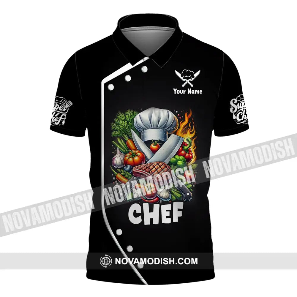 Unisex Shirt Custom Name Chef T-Shirt Hoodie Long Sleeve Polo / S T-Shirt