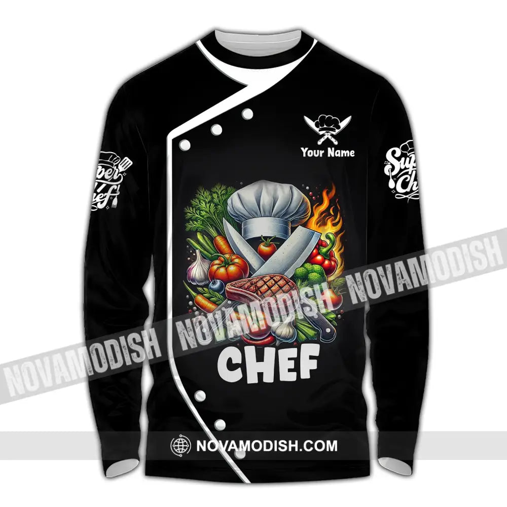 Unisex Shirt Custom Name Chef T-Shirt Hoodie Long Sleeve / S T-Shirt