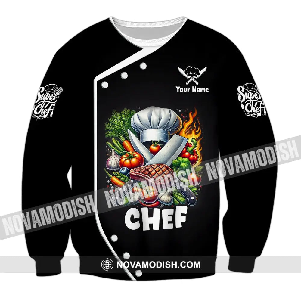 Unisex Shirt Custom Name Chef T-Shirt Hoodie Long Sleeve / S T-Shirt