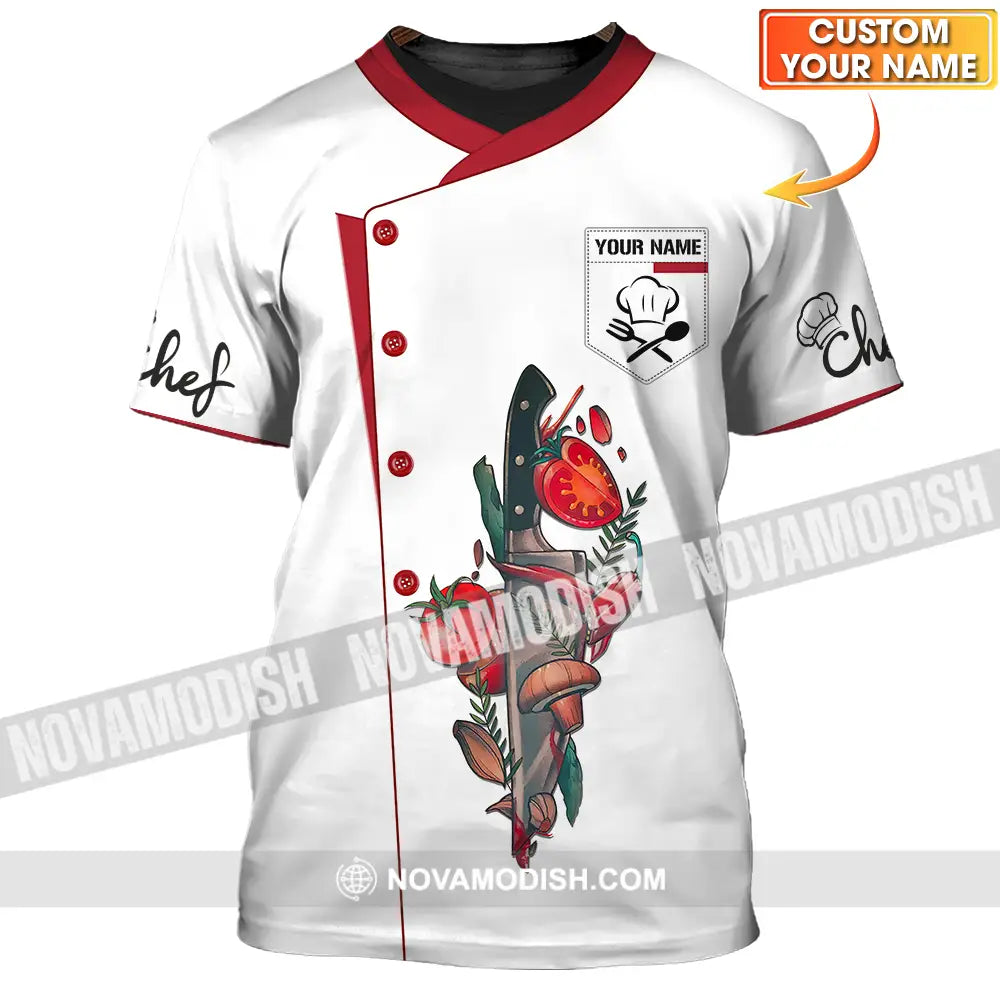 Unisex Shirt - Custom Name Chef Shirt Vegetable Knife T-shirt