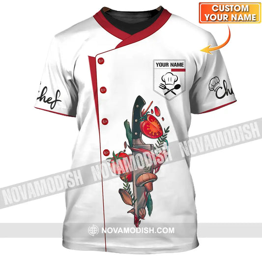 Unisex Shirt - Custom Name Chef Shirt Vegetable Knife T-shirt