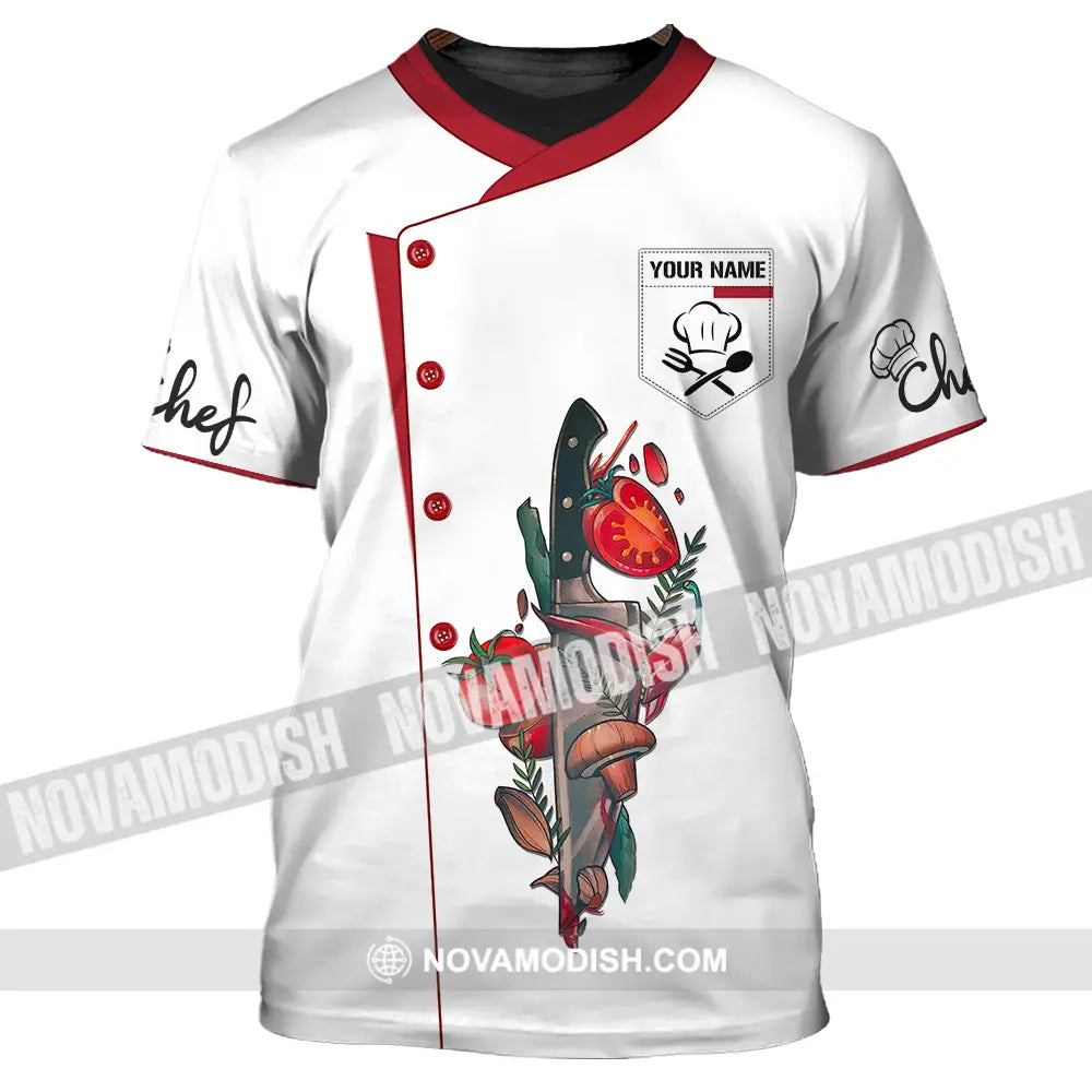 Unisex Shirt - Custom Name Chef Shirt Vegetable Knife T-Shirt / S T-shirt