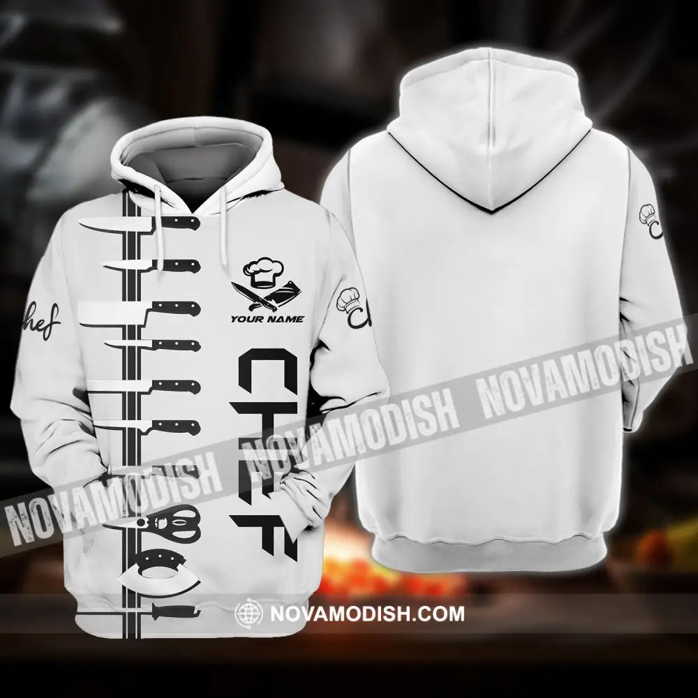 Unisex Shirt - Custom Name Shirt Chef White Shirt Hoodie / S T-shirt