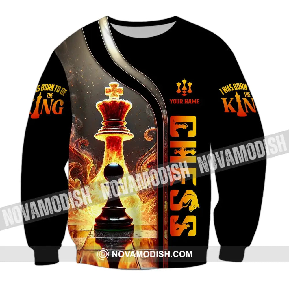 Unisex Shirt Custom Name Chess Gift For Lover Long Sleeve / S T-Shirt